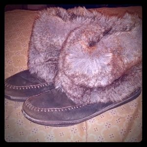 Faux fur boots